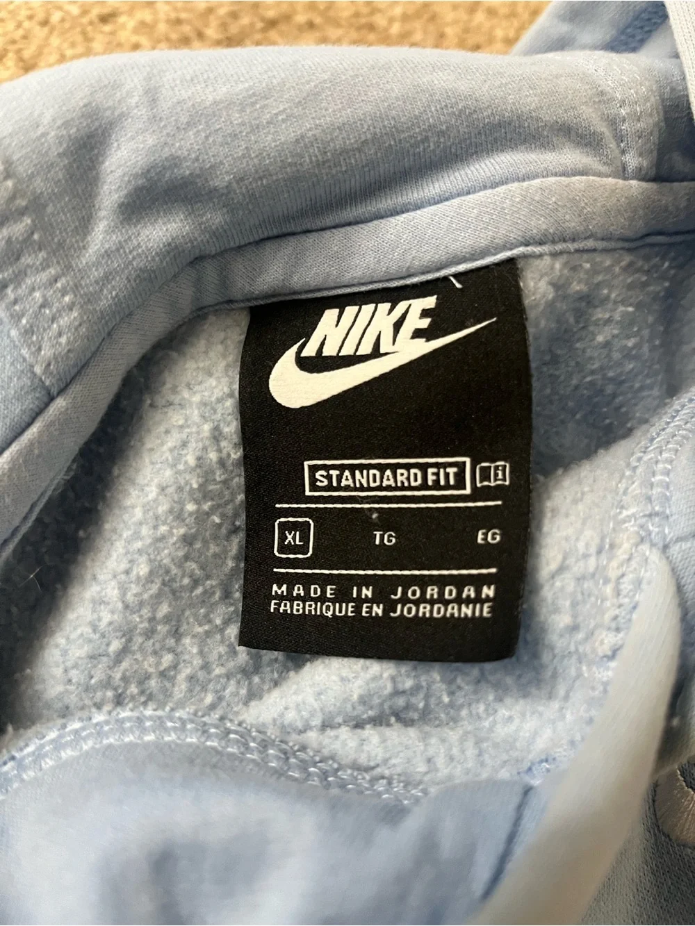 Nike Kids XL Baby Blue Pullover Hoodie